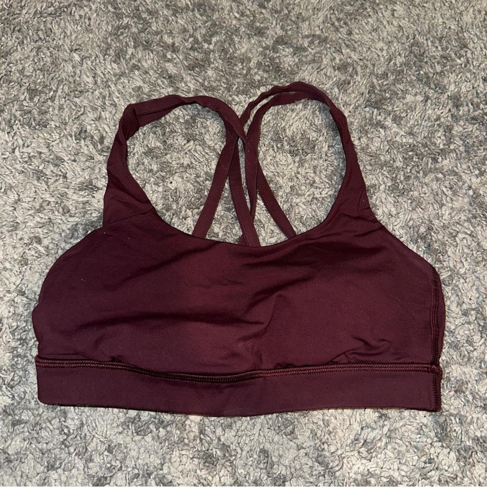 Lululemon Women's Burgundy Sports Bra
